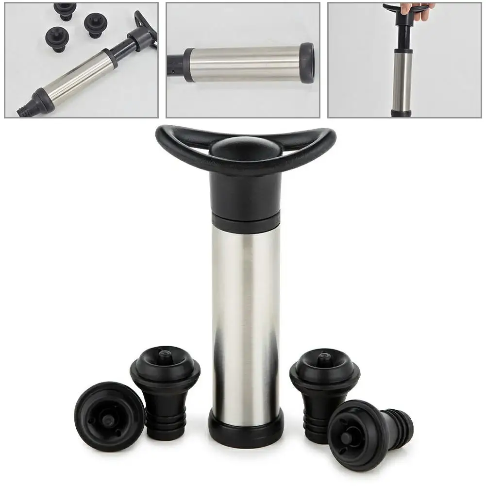 Vacuum Wine Pump Bottle Stainless Steel Stopper Bar Vacuum Caps Hat Preserver Wine Drinks Bar Accessories For Preserving Wine
Vacuum Wine Pump Bottle Stainless Steel Stopper Bar Vacuum Caps Hat Preserver Wine Drinks Bar Accessories For Preserving Wine
