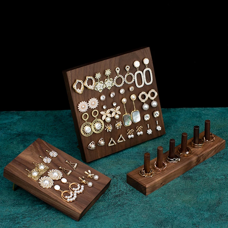 Wooden Earrings Display Stand Jewelry Organizer Rack Necklace Ring Pendant Bracelet Holder for Exhibition Jewellerry Case
Wooden Earrings Display Stand Jewelry Organizer Rack Necklace Ring Pendant Bracelet Holder for Exhibition Jewellerry Case