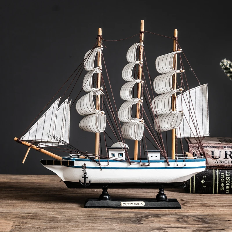 Creative Nautical Ornaments Wooden Sailboat Model Home Decor Mediterranean Style Decoration Accessories Office Living Room Gifts 
Creative Nautical Ornaments Wooden Sailboat Model Home Decor Mediterranean Style Decoration Accessories Office Living Room Gifts