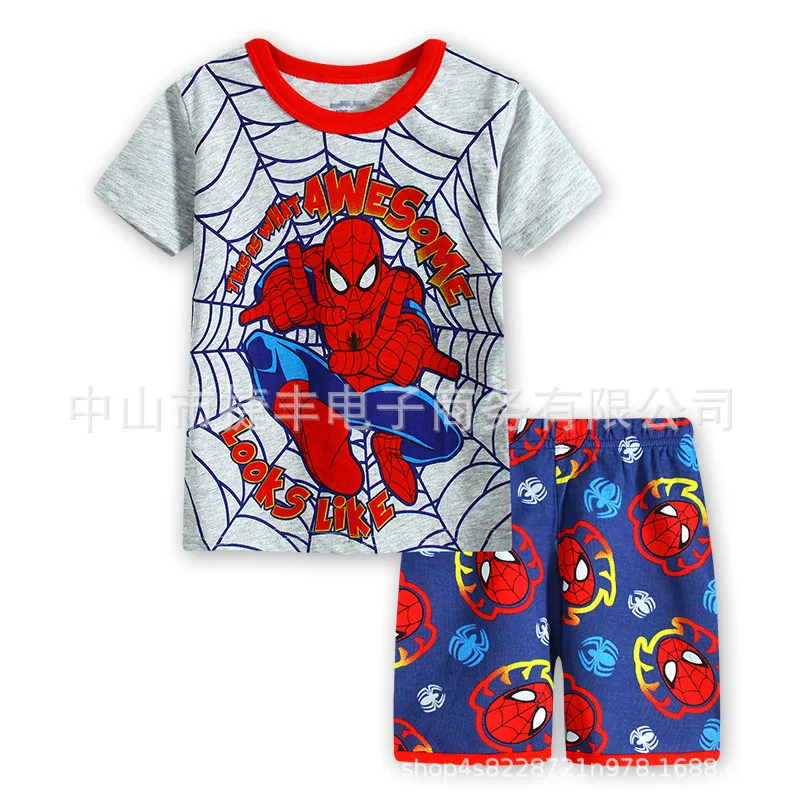 Детский пижамный комплект От 1 до 7 лет Губка Боб квадратные штаны супергерой для
