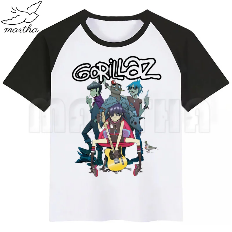Осенние Топы для мальчиков и девочек, футболка с принтом Gorillaz, Детская Милая Забавная детская одежда с коротким рукавом, Прямая поставка
Осенние Топы для мальчиков и девочек, футболка с принтом Gorillaz, Детская Милая Забавная детская одежда с коротким рукавом, Прямая поставка