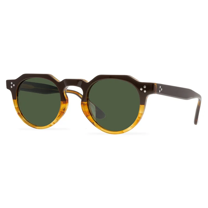 

Top Quality Handmade Acetate Polarized Sunglasses Men Women Retro Polygon Luxury Sunglass Fashion Designer Sun Glasses UV400
