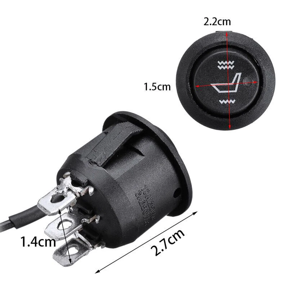2Pcs Car Seats Heater Switch 3Pin 12V 20A Round Heated Rocker Hi/Low Off Control For All Cars, SUV, Truck, RV, Boats, Motorcycle
2Pcs Car Seats Heater Switch 3Pin 12V 20A Round Heated Rocker Hi/Low Off Control For All Cars, SUV, Truck, RV, Boats, Motorcycle