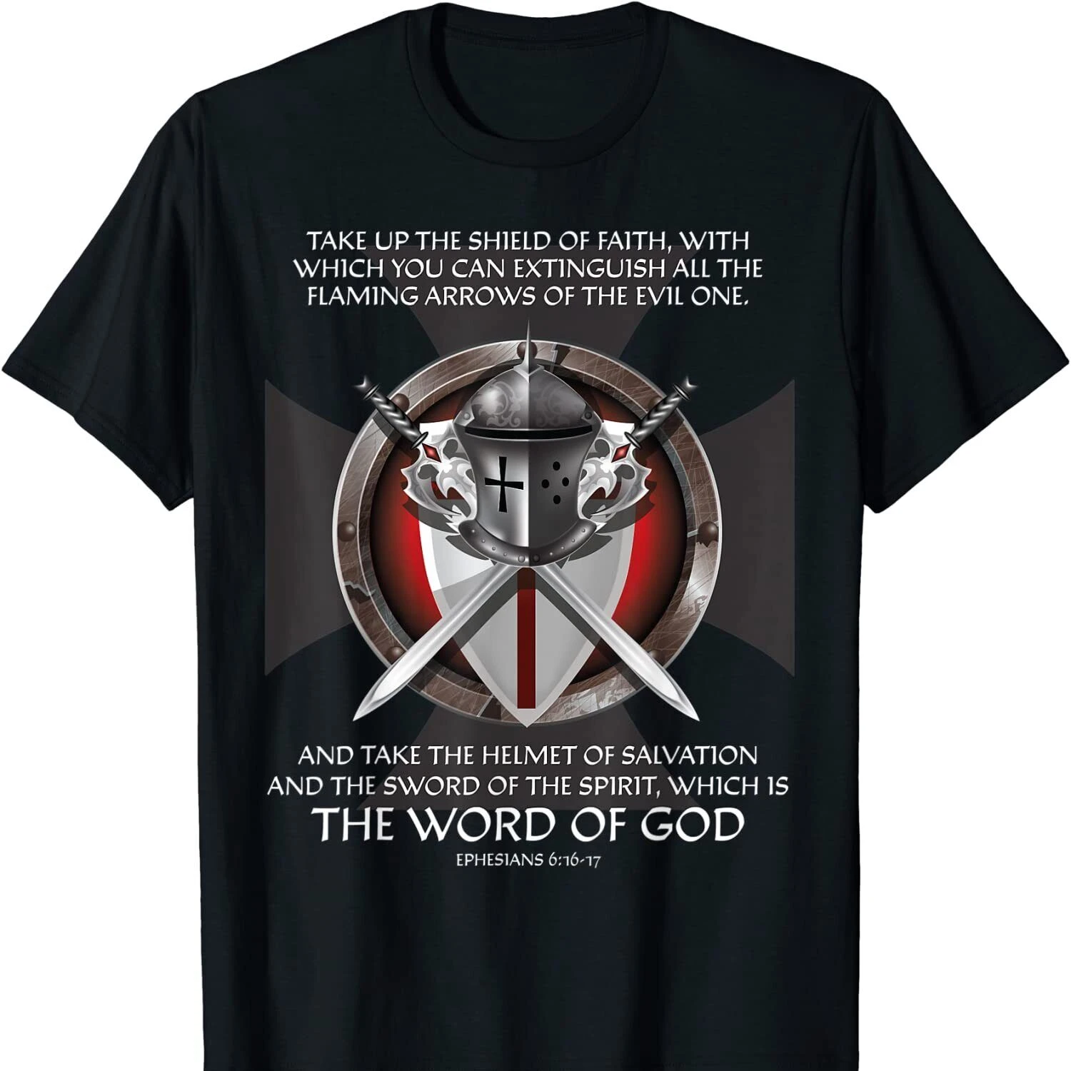 Armor of God Christian Bible Verse T Shirt New 100% Cotton Short Sleeve O-Neck T-shirt Casual Mens Top 
Armor of God Christian Bible Verse T Shirt New 100% Cotton Short Sleeve O-Neck T-shirt Casual Mens Top