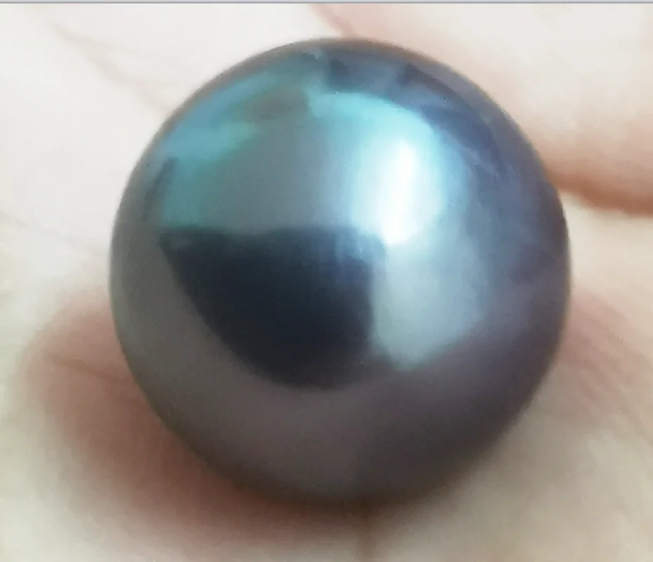 

Огромный 14 мм натуральный южный морской настоящий черный синий круглый свободный жемчуг без отверстий драгоценные камни 2885