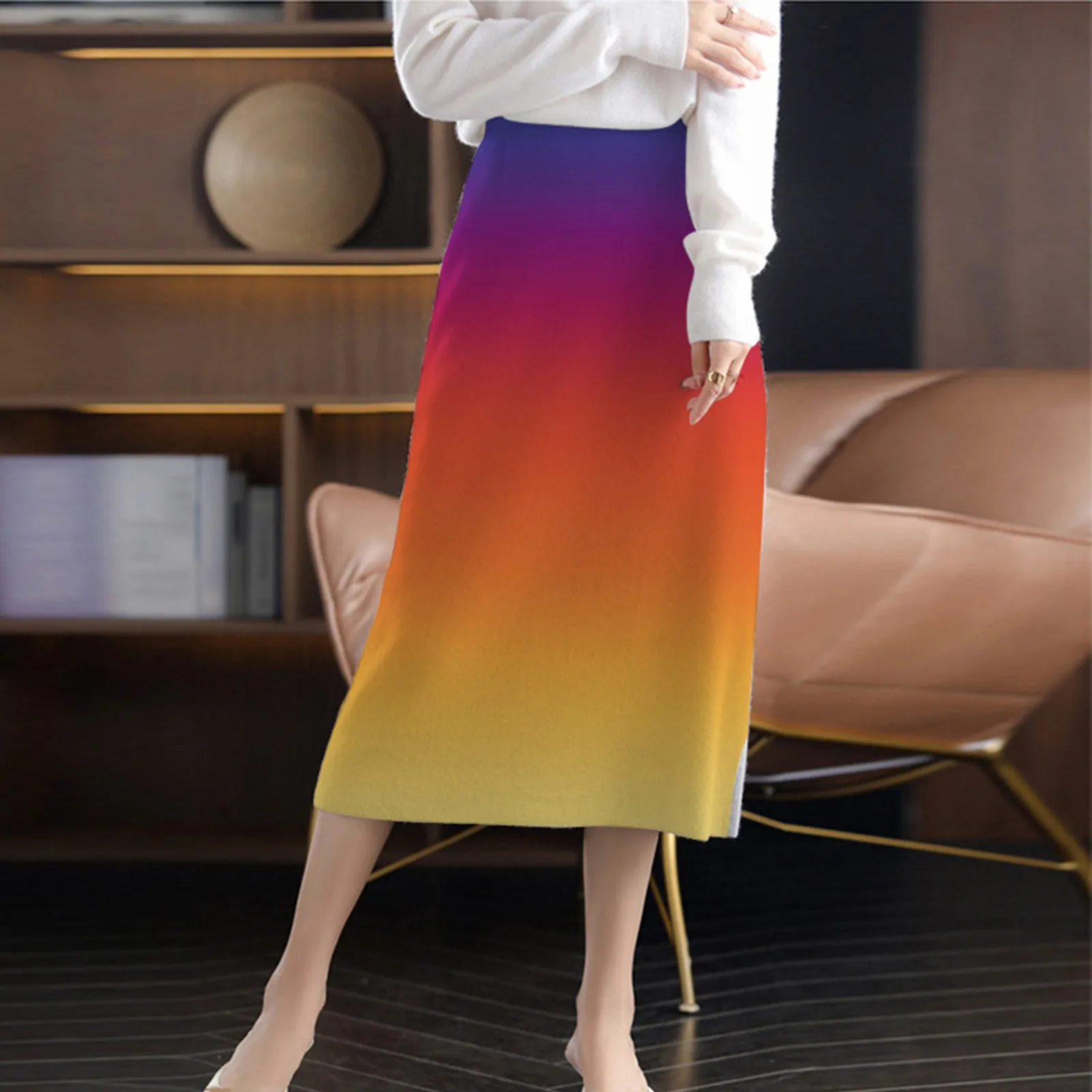 Women's Elastic Waisted Split Thigh Rib Knit Long Maxi Bodycon Pencil Skirt Warm Print Midi Pull On Calf Length Fit Skirt 3x
Women's Elastic Waisted Split Thigh Rib Knit Long Maxi Bodycon Pencil Skirt Warm Print Midi Pull On Calf Length Fit Skirt 3x