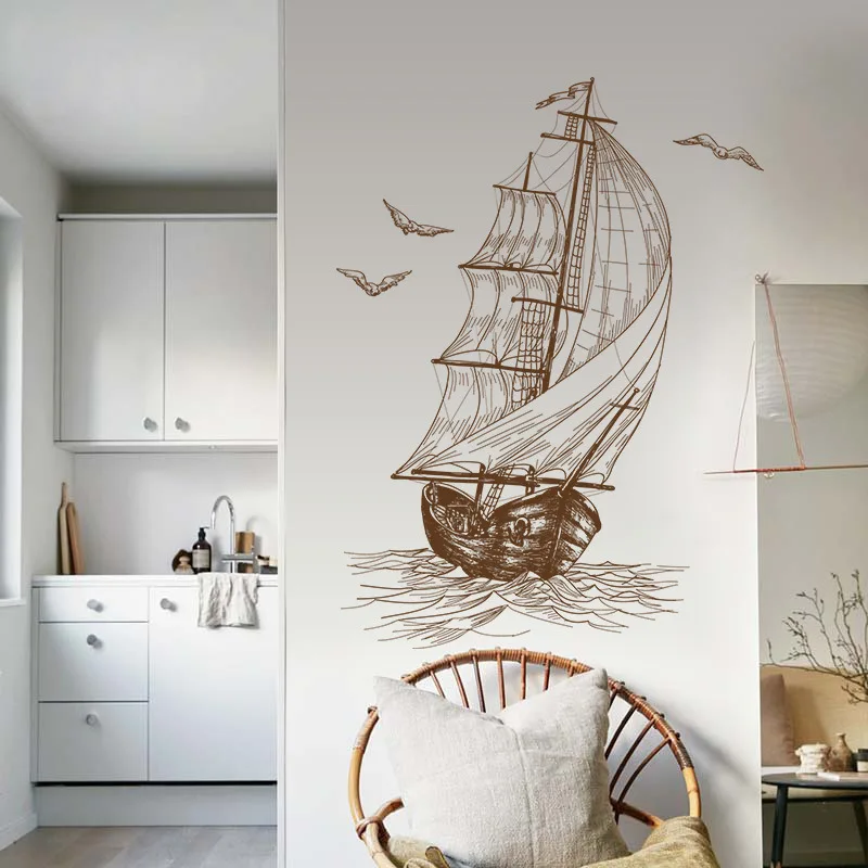 New Sketch Sailboat Seabird Wall Stickers Living Room Bedroom Study TV Background Wall Decorative Painting Home Flat Decoration
New Sketch Sailboat Seabird Wall Stickers Living Room Bedroom Study TV Background Wall Decorative Painting Home Flat Decoration