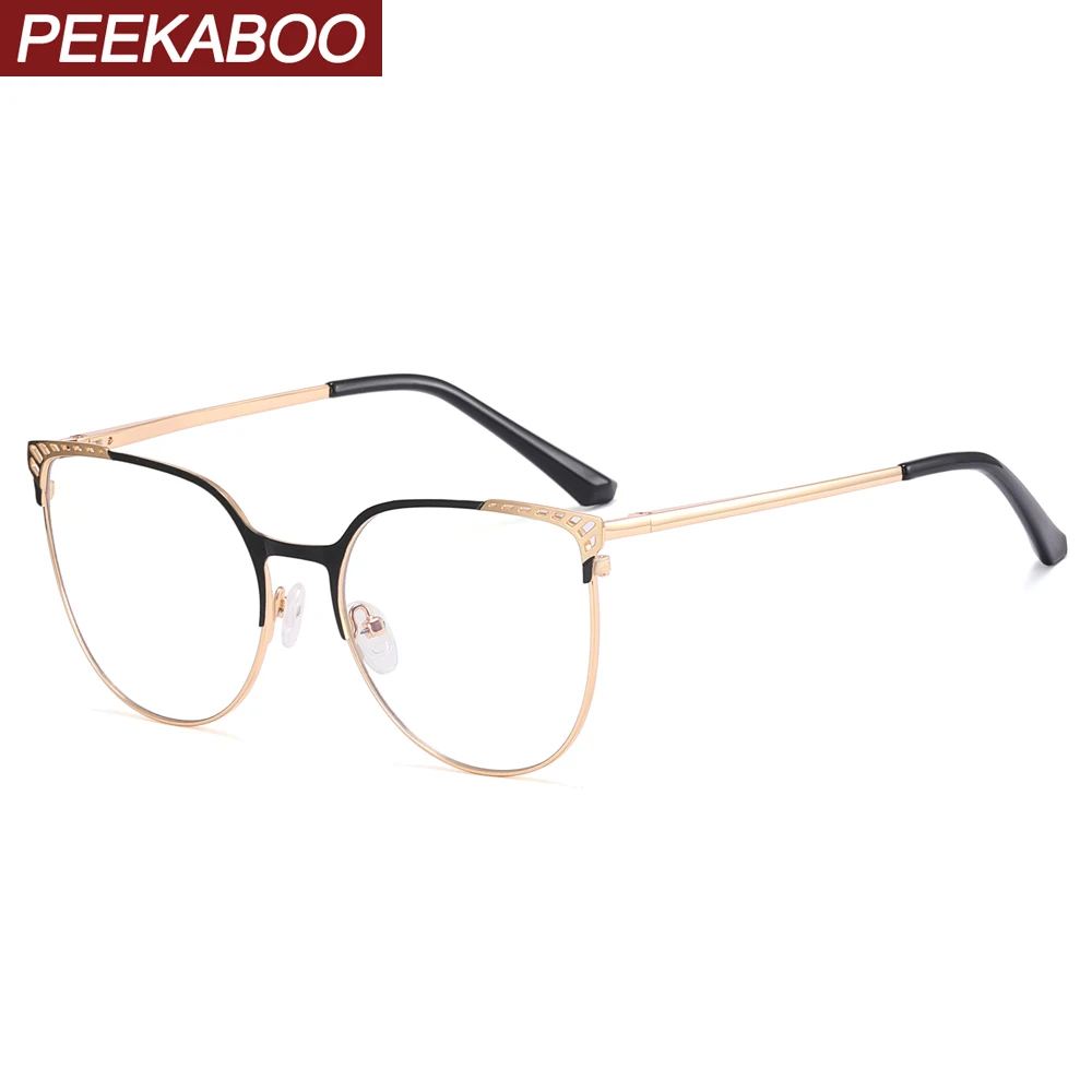 Peekaboo vintage hollow anti blue light glasses female clear lens metal gold cat eye glasses frame women trendy accessories
Peekaboo vintage hollow anti blue light glasses female clear lens metal gold cat eye glasses frame women trendy accessories