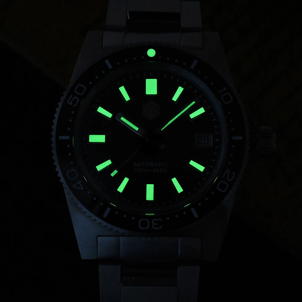 Новые мужские часы San Martin 62mas 37 мм Diver классические Роскошные сапфировые