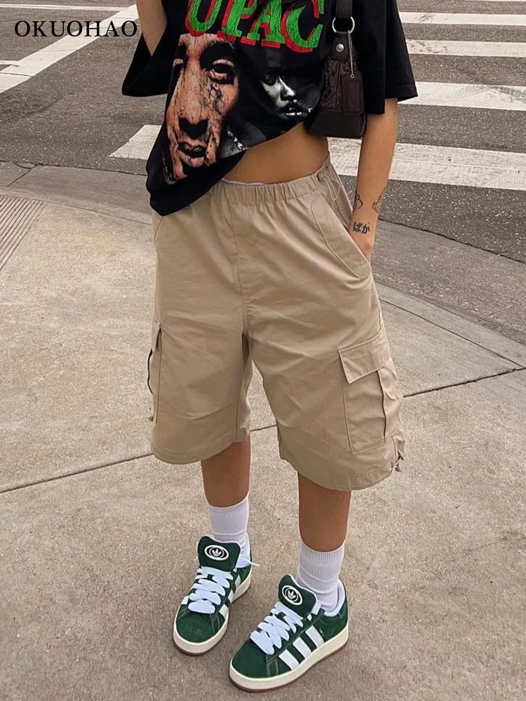 Cargo Shorts Women Summer Y2k Baggy High Waist drawstring Tooling Shorts Harajuku Loose Casual Pants Female Clothing Streetwear
Cargo Shorts Women Summer Y2k Baggy High Waist drawstring Tooling Shorts Harajuku Loose Casual Pants Female Clothing Streetwear