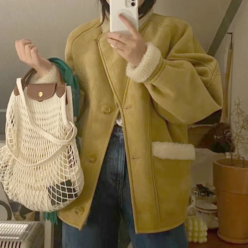 Beautiful Lapel Single-Breasted Pocket Autumn Korean Version Comfortable Long Sleeves Fashion Versatile Loose Cotton Jacket
Beautiful Lapel Single-Breasted Pocket Autumn Korean Version Comfortable Long Sleeves Fashion Versatile Loose Cotton Jacket