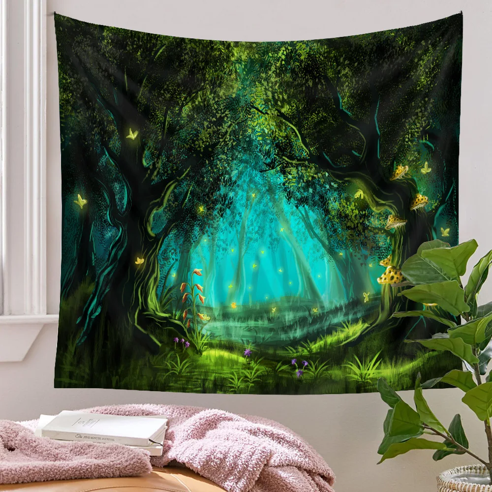 Forest Landscape Tapestry Aurora Night View Printing Wall Tapestry Palm Leaves Art Wall Hanging Room Decor Beach Towels Blanket
Forest Landscape Tapestry Aurora Night View Printing Wall Tapestry Palm Leaves Art Wall Hanging Room Decor Beach Towels Blanket