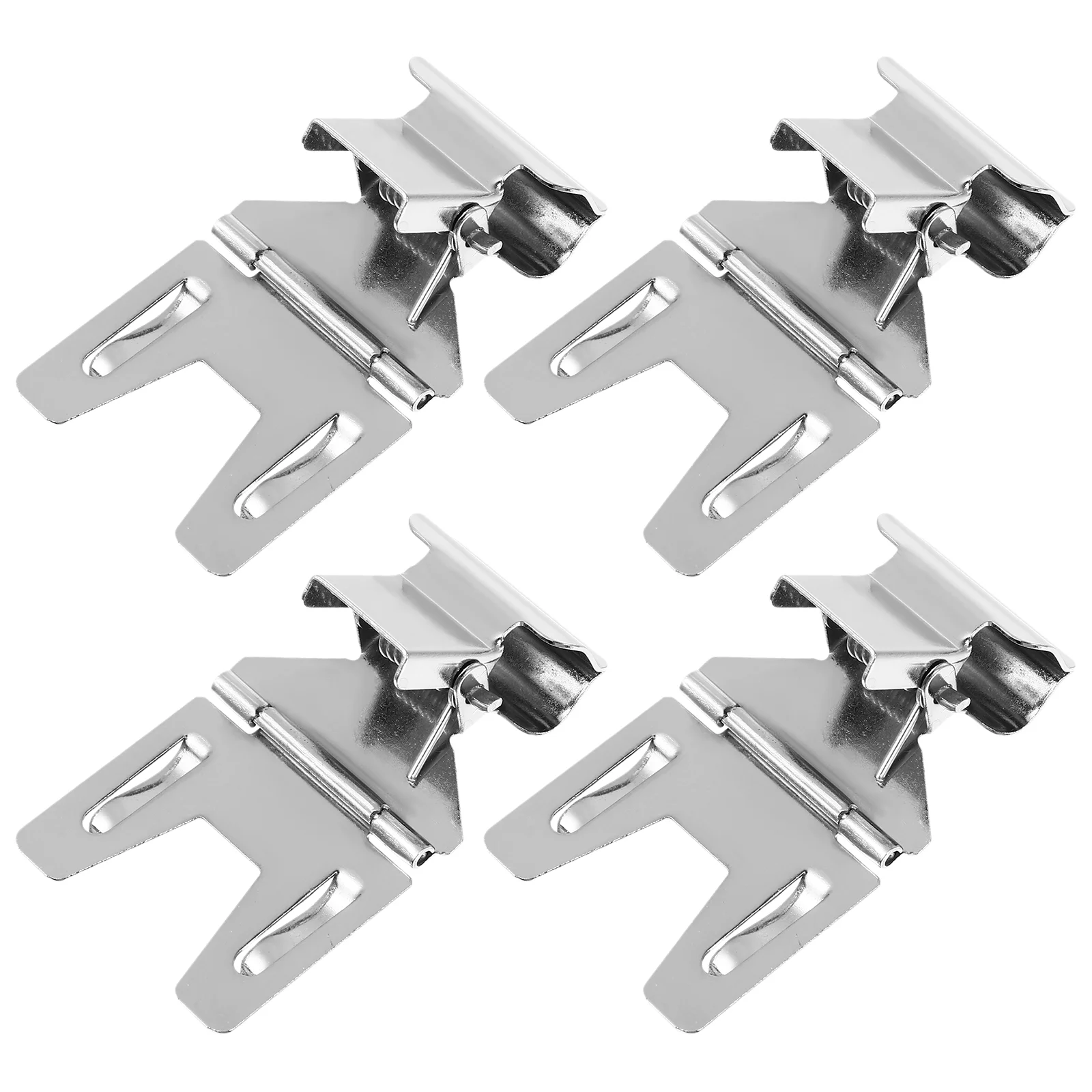 

4 Pcs Price Tag Clip Label Clamps Signs Clips Supermarket Rack Supermarkets Display Metal Promotional