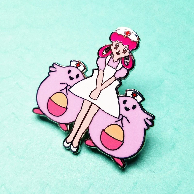 Nurse Joey and Chansey Brooch Metal Badge Lapel Pin Jacket Jeans Fashion Jewelry Accessories Gift
Nurse Joey and Chansey Brooch Metal Badge Lapel Pin Jacket Jeans Fashion Jewelry Accessories Gift