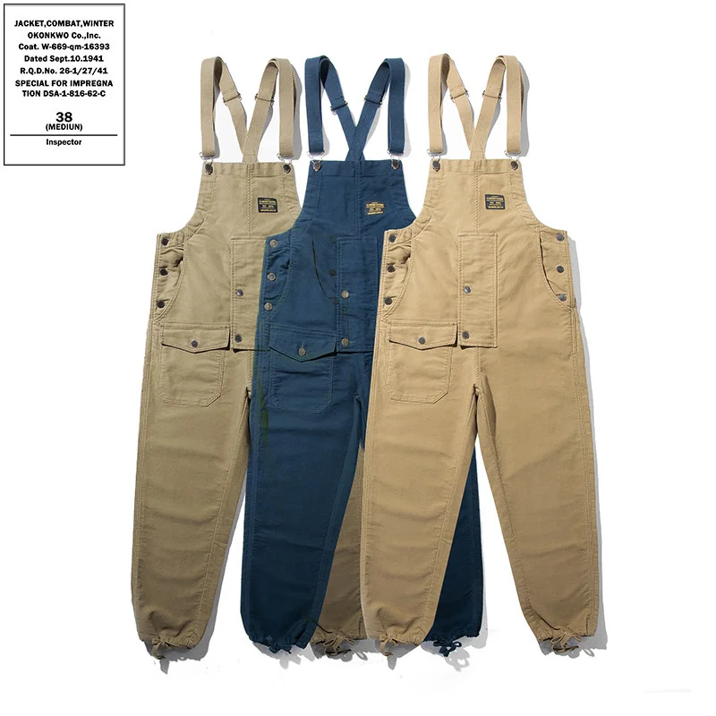 Navy Deck Pants Overalls Suspenders Worker Trousers Moleskin Couple AMEKAJI Jumpsuit Outdoor Camp BBQ Hunting Tooling Clothing
Navy Deck Pants Overalls Suspenders Worker Trousers Moleskin Couple AMEKAJI Jumpsuit Outdoor Camp BBQ Hunting Tooling Clothing