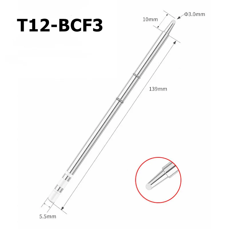 T12 Soldering Solder Iron Tips T12BCF3 Iron Tip For Hakko FX951 STC AND STM32 OLED Soldering Station Electric Soldering Iron
T12 Soldering Solder Iron Tips T12BCF3 Iron Tip For Hakko FX951 STC AND STM32 OLED Soldering Station Electric Soldering Iron