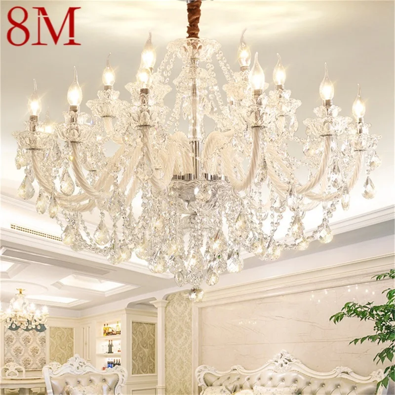8M Nordic Chandelier Lamps LED Luxury Candle Pendant Crystal Hanging Lights Modern Fixtures for Home Villa Hall
8M Nordic Chandelier Lamps LED Luxury Candle Pendant Crystal Hanging Lights Modern Fixtures for Home Villa Hall