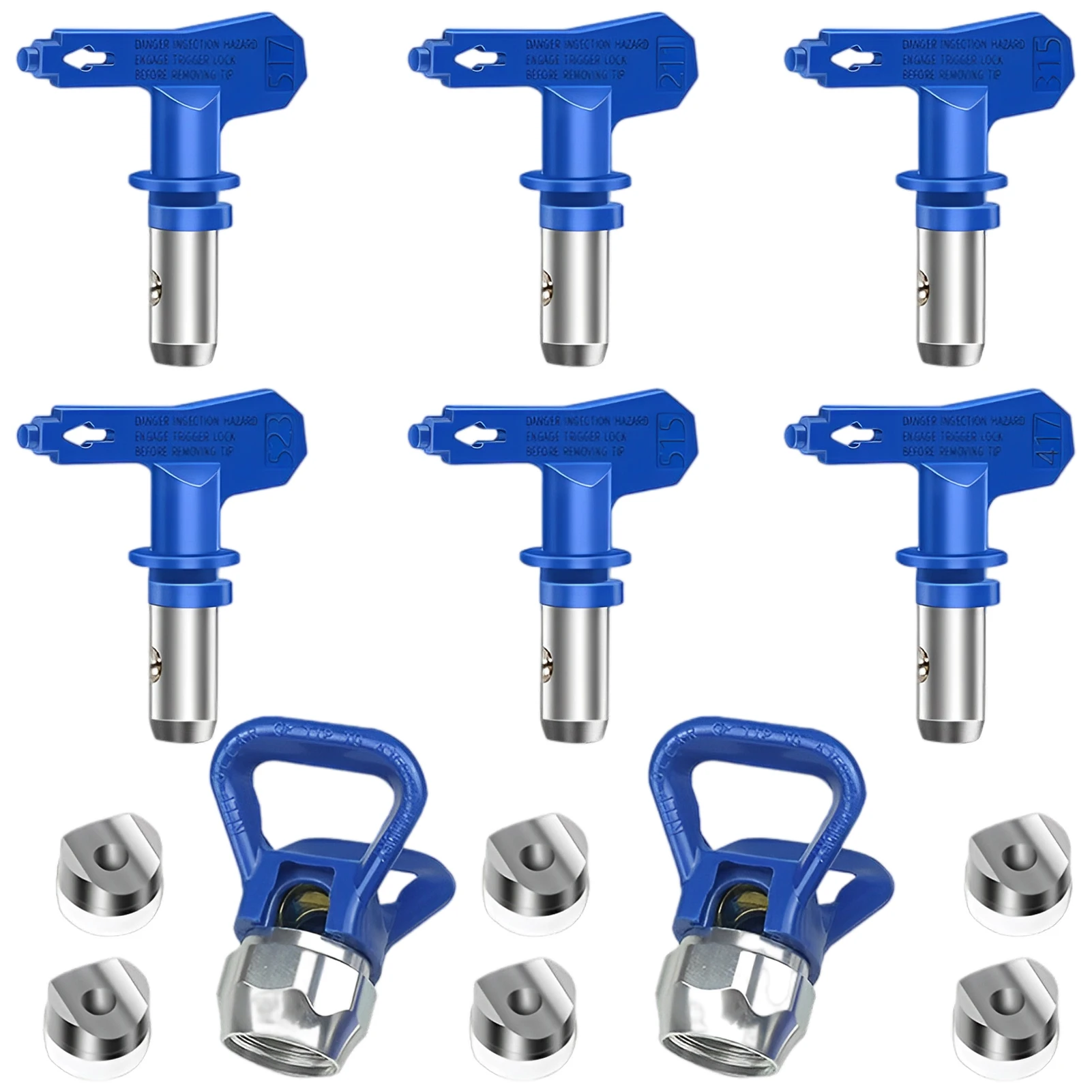 6pcs Blue Silver Homes Buildings Tungsten Steel Decks Airless Sprayer Paint Tool Filters Accessories Machine Fences Spray Tips
6pcs Blue Silver Homes Buildings Tungsten Steel Decks Airless Sprayer Paint Tool Filters Accessories Machine Fences Spray Tips