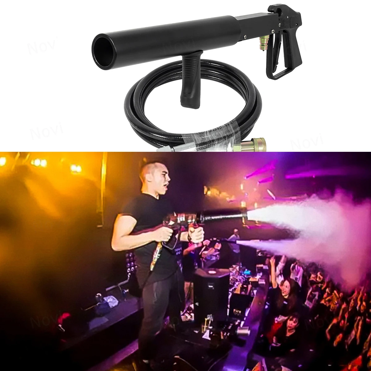 Handheld Carbon Dioxide CO2 Jet Gun Gas Smoke Fog Machine for Party Wedding Stage DJ Disco Performance 
Handheld Carbon Dioxide CO2 Jet Gun Gas Smoke Fog Machine for Party Wedding Stage DJ Disco Performance
