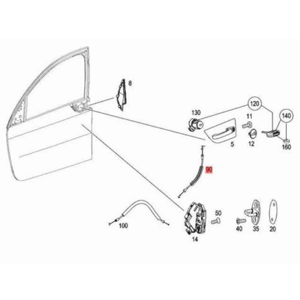 Door Handle Cable Shift Cable For Smart ForFour 1st Generation (2004-2006) 4547230169 Black +silver Front Left
Door Handle Cable Shift Cable For Smart ForFour 1st Generation (2004-2006) 4547230169 Black +silver Front Left