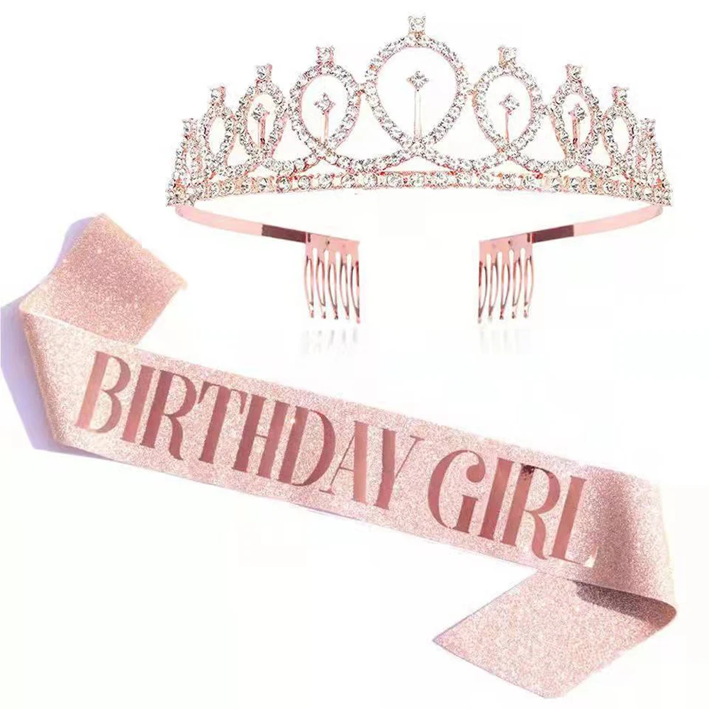 Kids Birthday Party Crown Tiara Headband Letter Age HAPPY BIRTHDAY Headband Ladies Shoulder Strap Birthday Rose Gold Ornament
Kids Birthday Party Crown Tiara Headband Letter Age HAPPY BIRTHDAY Headband Ladies Shoulder Strap Birthday Rose Gold Ornament