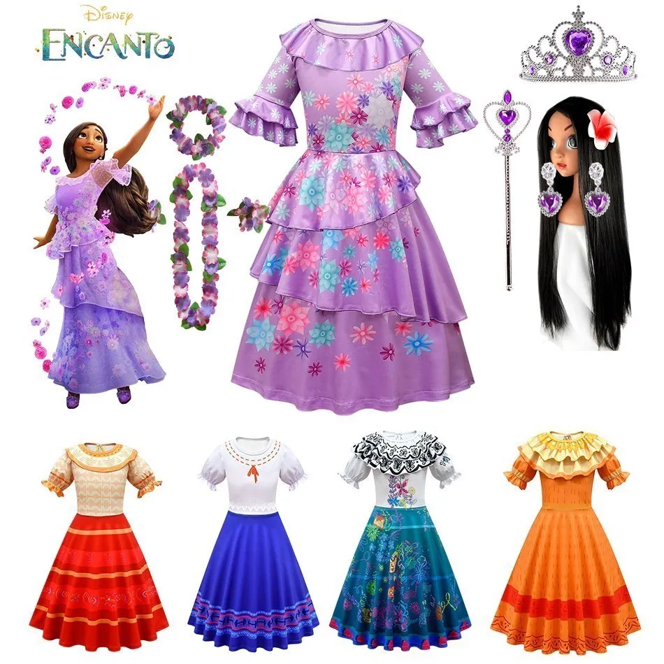 Princess Dress For Girls Encanto Costume For Kids Mirabel Madrigal Cosplay Costume Dolores Party Dress Ruffles Vestidos
Princess Dress For Girls Encanto Costume For Kids Mirabel Madrigal Cosplay Costume Dolores Party Dress Ruffles Vestidos