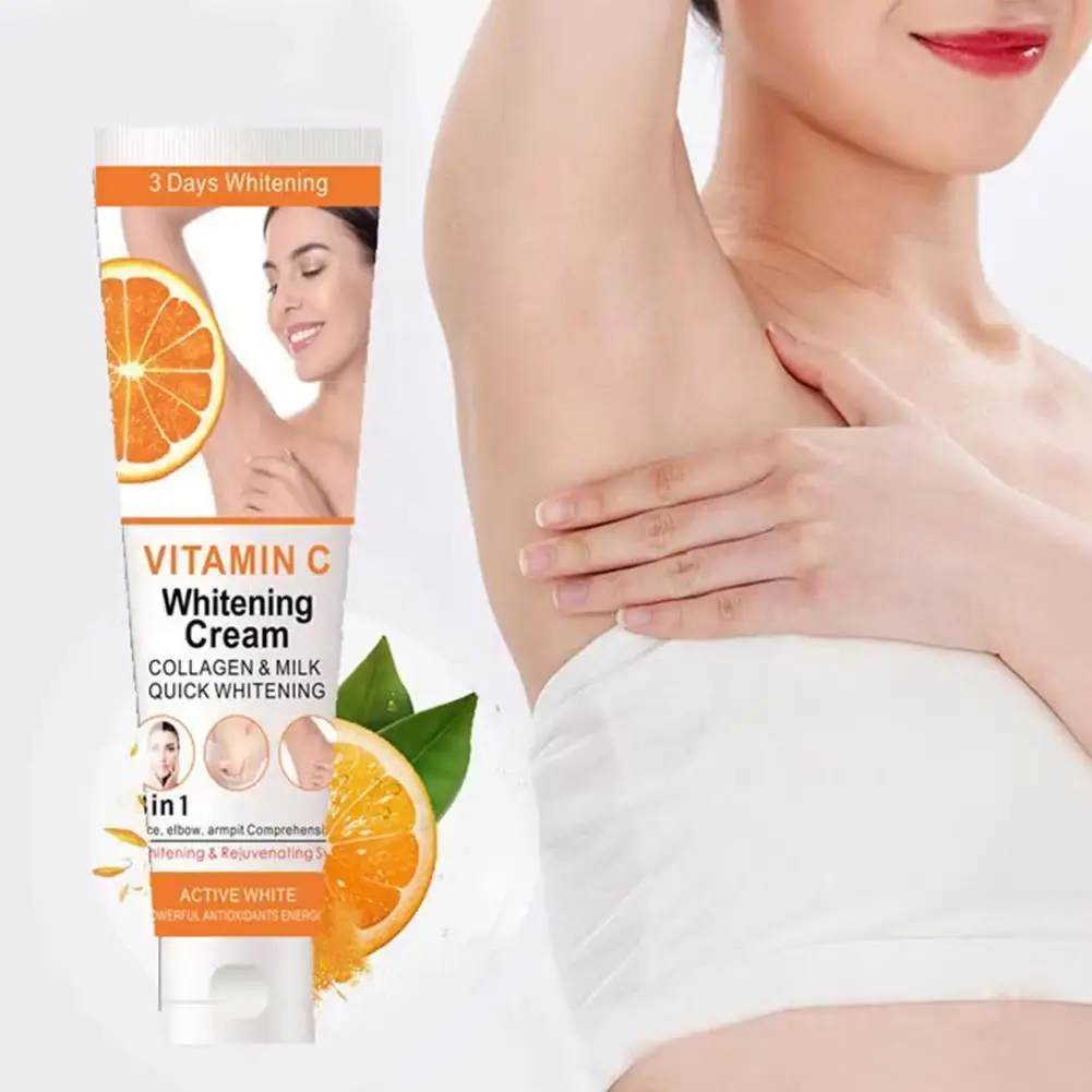 

50g Vitamin C Underarm Whitening Cream Knees Elbows VC Brightening Lightening Spots Neck Fade Moisturizer Cream Dark Nousis Q9R5