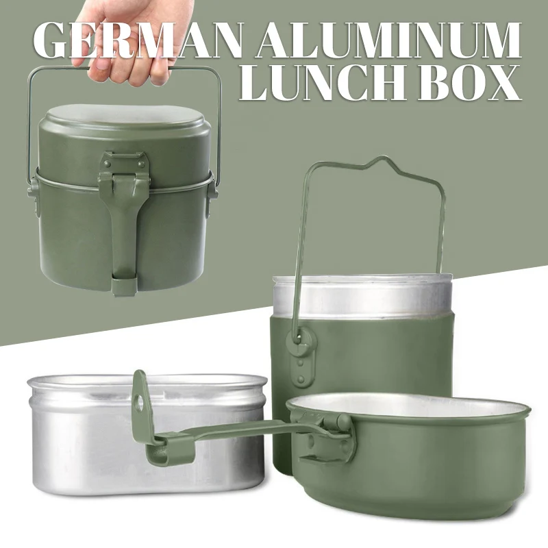 Premium Food Grade Aluminum Alloy Camping Mess Kits 3 In 1 Portable Outdoor Lunch Boxes Tableware Military Cookware Cooking Tool
Premium Food Grade Aluminum Alloy Camping Mess Kits 3 In 1 Portable Outdoor Lunch Boxes Tableware Military Cookware Cooking Tool