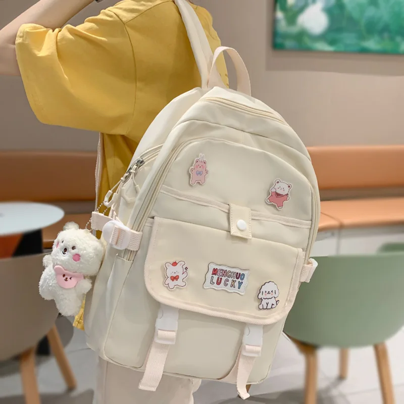 Lady Waterproof Leisure Book Bag Badge Women Trendy Backpack Female Cute Travel School Bags Girl Laptop College Backpack Fashion
Lady Waterproof Leisure Book Bag Badge Women Trendy Backpack Female Cute Travel School Bags Girl Laptop College Backpack Fashion