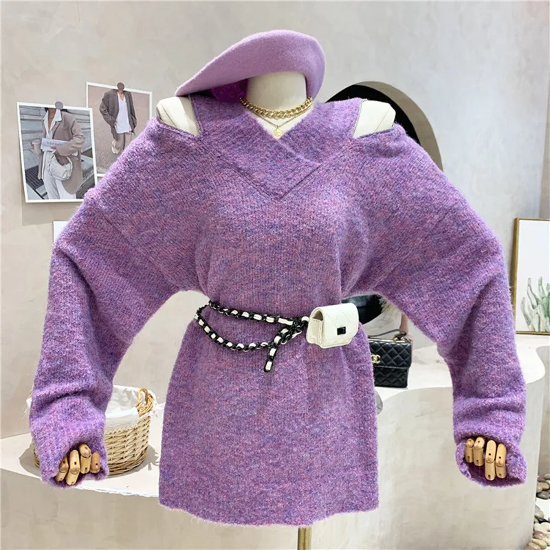 Niche Design New Women's Clothing 2021 Long Sleeve V-Neck Sweater Loose high-grade Zipper Off Shoulder Pullover Knitted Top
Niche Design New Women's Clothing 2021 Long Sleeve V-Neck Sweater Loose high-grade Zipper Off Shoulder Pullover Knitted Top
