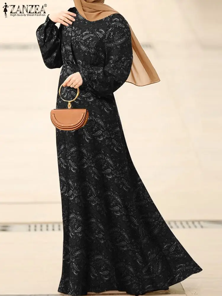 ZANZEA Bohemian Femme Muslim Dress Floral Printed Puff Sleeve O-Neck Robe Fashion Casual Loose Kaftan Abaya Holiday Sundress
ZANZEA Bohemian Femme Muslim Dress Floral Printed Puff Sleeve O-Neck Robe Fashion Casual Loose Kaftan Abaya Holiday Sundress