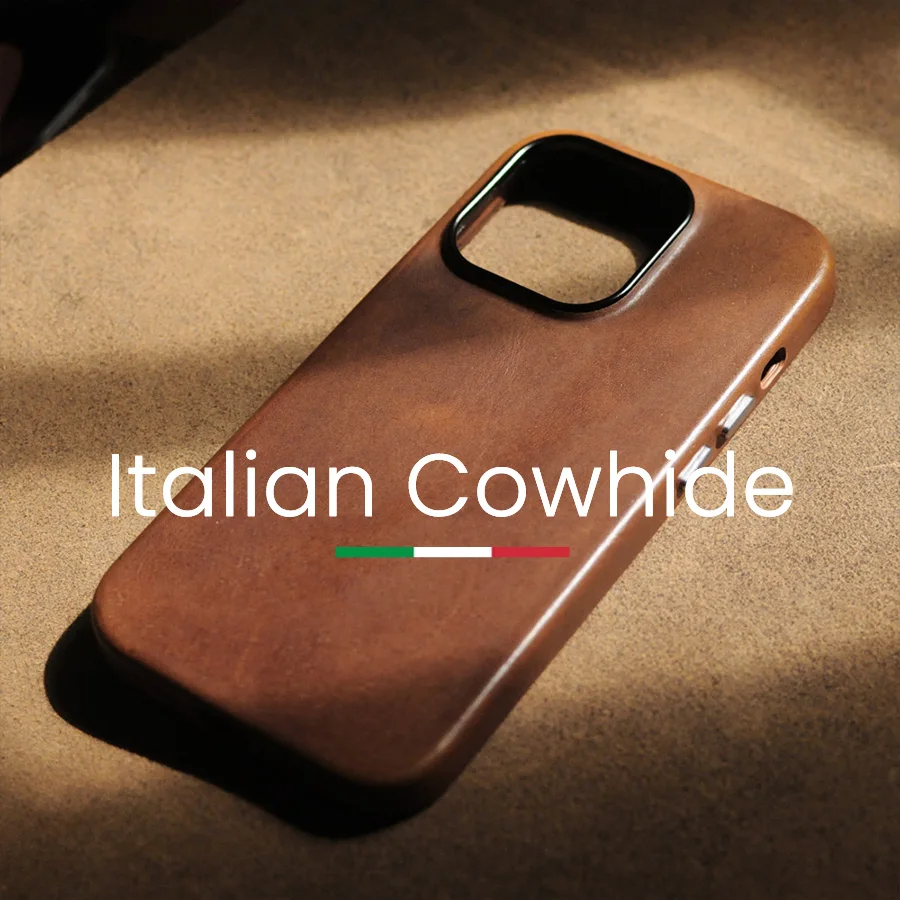 Italian Retro Genuine Leather Case for iPhone 13 14 Pro Max Personality Cowhide Phone Cover
Italian Retro Genuine Leather Case for iPhone 13 14 Pro Max Personality Cowhide Phone Cover