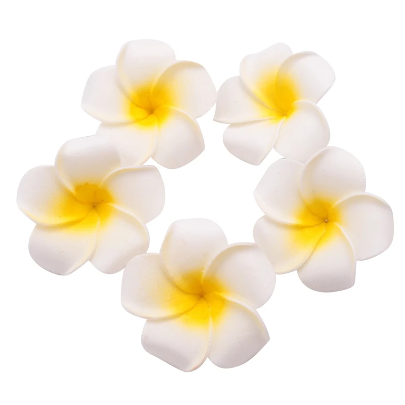 100Pcs White Foam Hawaiian Frangipani Artificial Plumeria Flower Petals Cap Hair Hat Wreath DIY Wedding Decoration 5Cm
100Pcs White Foam Hawaiian Frangipani Artificial Plumeria Flower Petals Cap Hair Hat Wreath DIY Wedding Decoration 5Cm