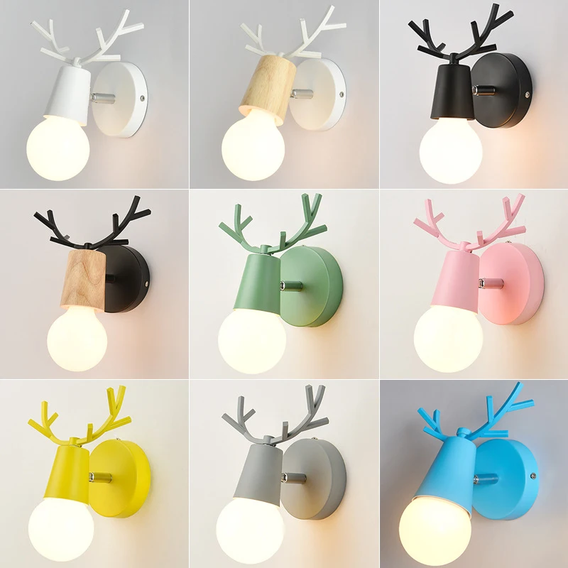 Modern Led Wall Lamp Nordic Wall Light Bedroom Bedside Living Room Antlers Vanity Light for Children Baby Kids Mirror Light E27
Modern Led Wall Lamp Nordic Wall Light Bedroom Bedside Living Room Antlers Vanity Light for Children Baby Kids Mirror Light E27
