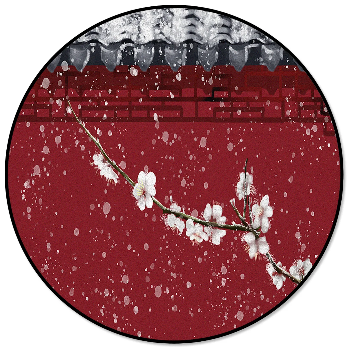 Red Wall Plum Blossom Snow Rugs And Carpets For Home Living Room Round Rug For Children Rooms Non-slip
Red Wall Plum Blossom Snow Rugs And Carpets For Home Living Room Round Rug For Children Rooms Non-slip