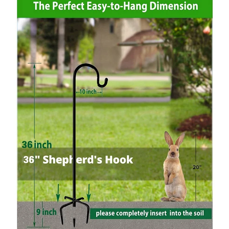 New Shepherd Hook Plant Hanger Bird Feeder Pole Garden Hook Freestanding Adjustable Garden Hanger Hook 2 Pack,36 Inches Tall
New Shepherd Hook Plant Hanger Bird Feeder Pole Garden Hook Freestanding Adjustable Garden Hanger Hook 2 Pack,36 Inches Tall