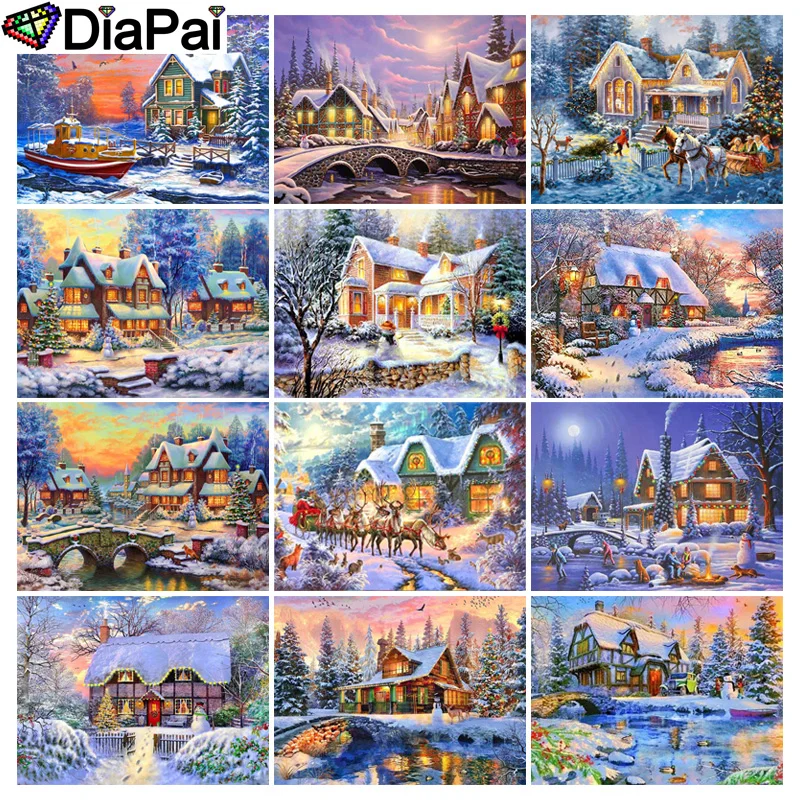 DIAPAI Full diamond Painting "Scenery Houses Trees" Resin Drill Embroidery 5D Diy Diamond Painting Handmade Cross Stitch gift
DIAPAI Full diamond Painting "Scenery Houses Trees" Resin Drill Embroidery 5D Diy Diamond Painting Handmade Cross Stitch gift