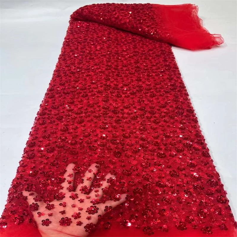 Luxury Embroidery Tulle Lace Fabrics 2023 French Mesh tube Beaded Nigerian Fabric Sequins Lace For Wedding Dresses
Luxury Embroidery Tulle Lace Fabrics 2023 French Mesh tube Beaded Nigerian Fabric Sequins Lace For Wedding Dresses