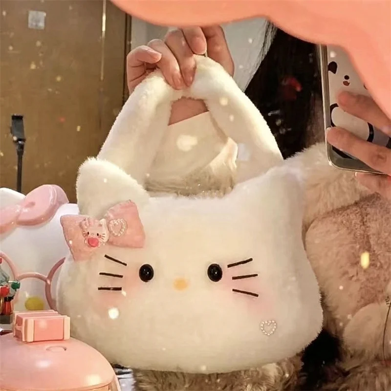 Hello Kitty Plush Bag Diy Hand Woven Material Bag Super Kawaii Plush Handbag Original Holiday Birthday Gift
Hello Kitty Plush Bag Diy Hand Woven Material Bag Super Kawaii Plush Handbag Original Holiday Birthday Gift