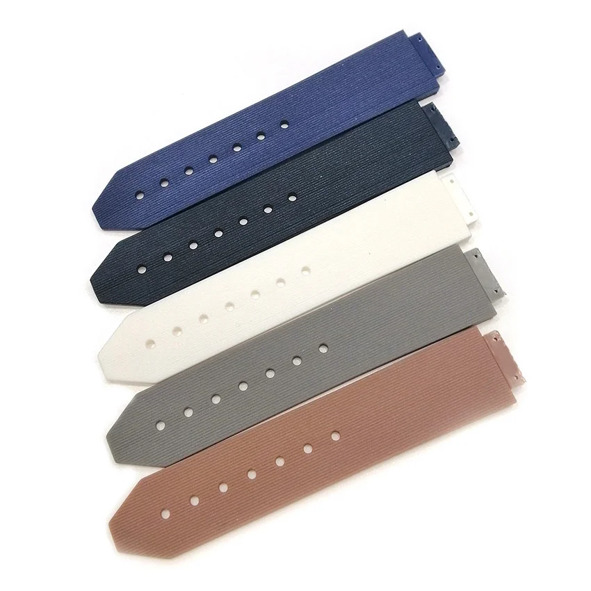 

19x13mm Silicone Watchband For Hublot Watch 21x15mm Silicone Bracelet Men's Sport Watch Strap Sweat-proof Belt Band Accessories