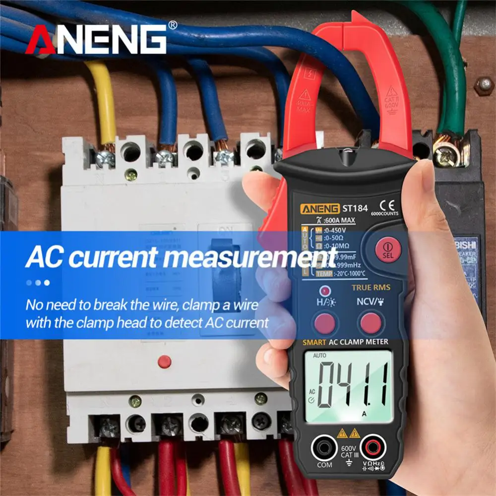 ANENG ST184 Digital Multimeter мультиметр AC/DC Clamp Multimeter Volt Tester Multimetro High Precision Voltage Meter
ANENG ST184 Digital Multimeter мультиметр AC/DC Clamp Multimeter Volt Tester Multimetro High Precision Voltage Meter