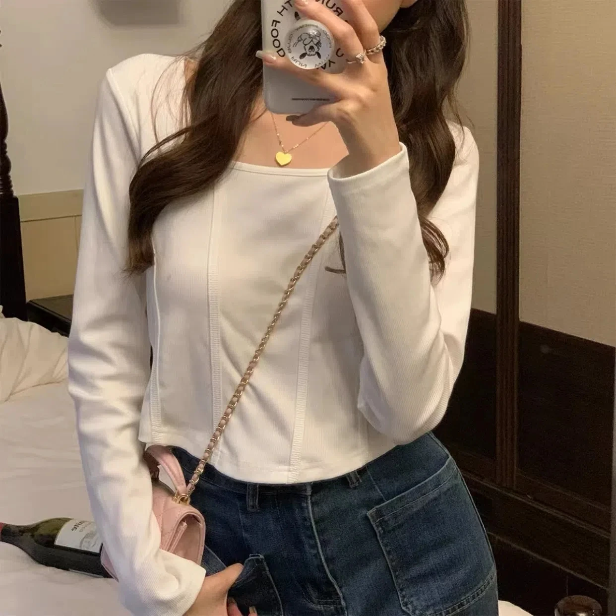Yasuk Spring Autumn Fashion Solid Casual Pullover Sexy Cool Women's Slim Skinny Tight Long Sleeve Top Tess Simple Temperament
Yasuk Spring Autumn Fashion Solid Casual Pullover Sexy Cool Women's Slim Skinny Tight Long Sleeve Top Tess Simple Temperament