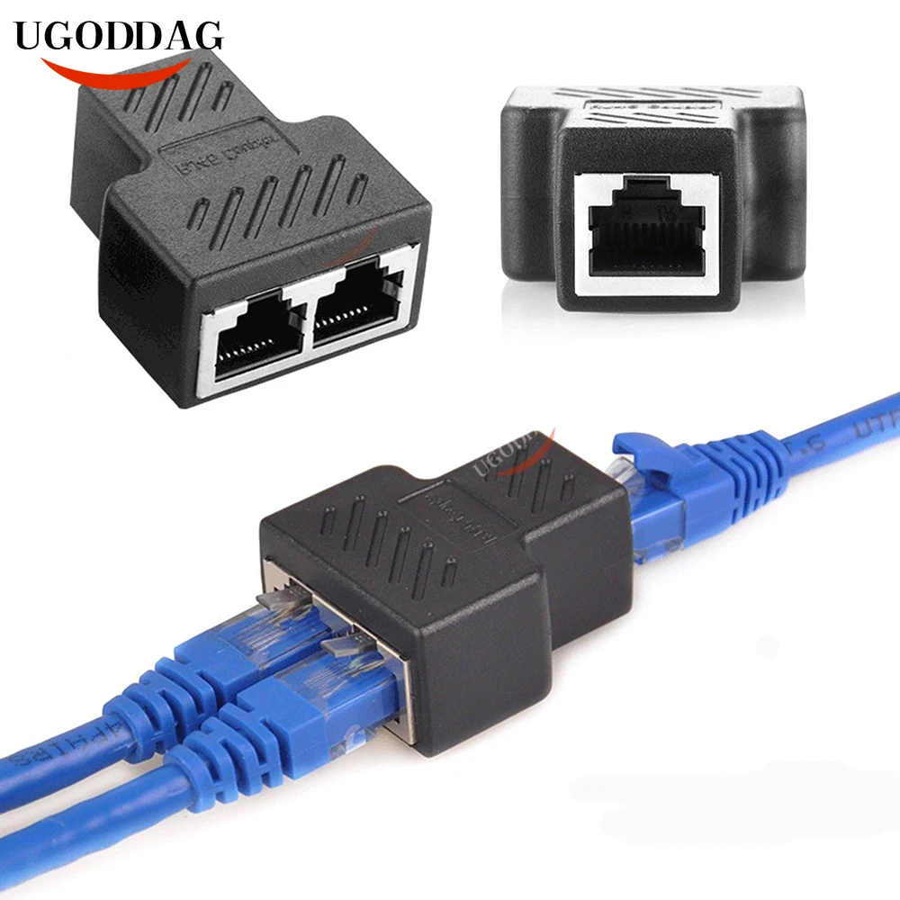 Практичный Разветвитель RJ45 переходник порт CAT5/6 LAN Ethernet-кабель высокая