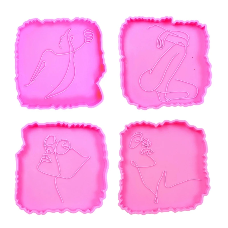 95AB 1/4Pcs Female Model Line Coaster Molds Epoxy Casting Mould for DIY Beauty's Body Line Pattern Silicone Mold Home Decor
95AB 1/4Pcs Female Model Line Coaster Molds Epoxy Casting Mould for DIY Beauty's Body Line Pattern Silicone Mold Home Decor