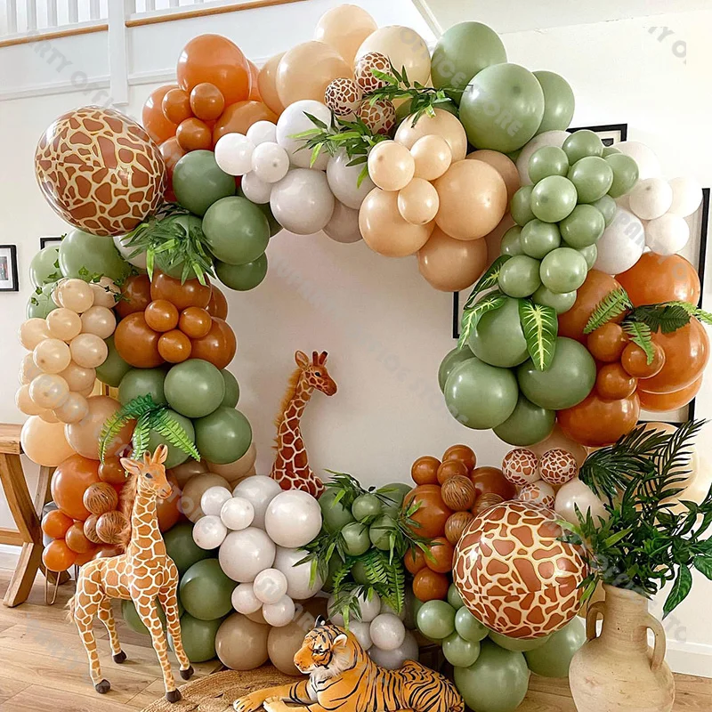 189pcs Wild One Animals Balloons Baby Shower Decorations Dusty Green Cocoa Cream Peach 4D Deer Balloons Balloons Arch Birthday
189pcs Wild One Animals Balloons Baby Shower Decorations Dusty Green Cocoa Cream Peach 4D Deer Balloons Balloons Arch Birthday