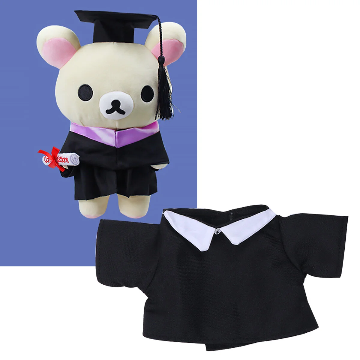 2pcs Graduation Cap Gown Outfit Bear Clothes Clothes Make Your Stuffed Animals Graduation Costume for Hamster Puppy
2pcs Graduation Cap Gown Outfit Bear Clothes Clothes Make Your Stuffed Animals Graduation Costume for Hamster Puppy
