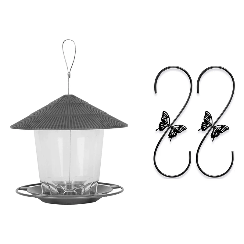 Bird Feeder Hanging Bird Feeder Round Shaped Roof With Attractive Bird Feeders Hanger 12-Inch, 2Pcs Bird Feeders Hook
Bird Feeder Hanging Bird Feeder Round Shaped Roof With Attractive Bird Feeders Hanger 12-Inch, 2Pcs Bird Feeders Hook