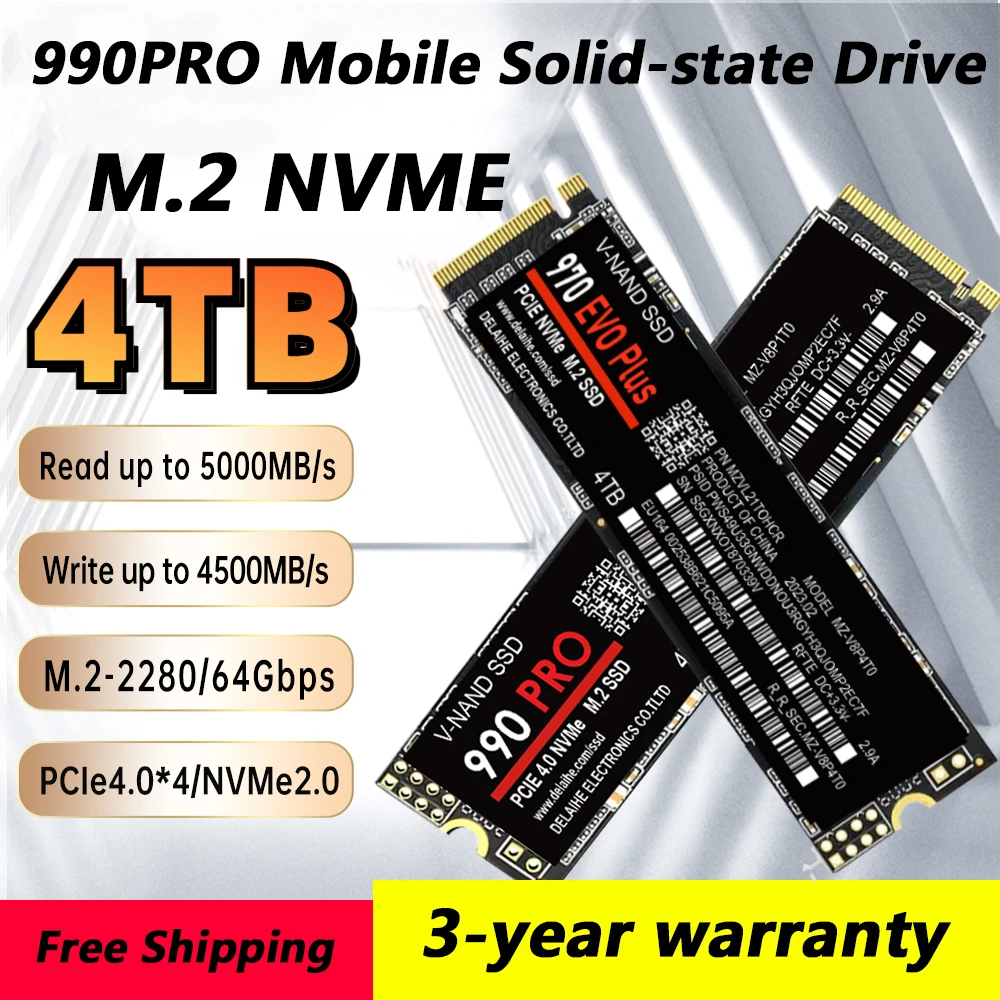 4TB 980EVO Plus 990PRO 980PRO M.2 SSD 8TB 500GB 1TB 2TB Nvme Pcie Internal Solid State Hard Drive Inch Laptop Desktop TLC PC
4TB 980EVO Plus 990PRO 980PRO M.2 SSD 8TB 500GB 1TB 2TB Nvme Pcie Internal Solid State Hard Drive Inch Laptop Desktop TLC PC