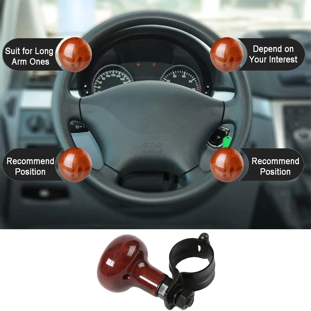 1x Universal Metal&ABS Mahogany Car Truck Steering Wheel Booster Ball Booster Spinner Knob Steering Covers Conevenient Easy Use
1x Universal Metal&ABS Mahogany Car Truck Steering Wheel Booster Ball Booster Spinner Knob Steering Covers Conevenient Easy Use