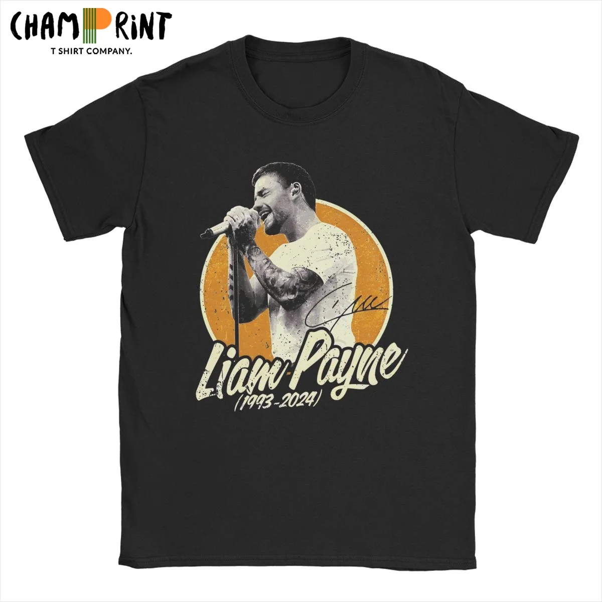 Классическая футболка Liam Payne 5678320140 .7266 Футболки для мужчин с круглым вырезом